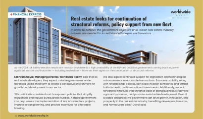 Real estate looks for continuation of structural reforms, policy support from new Govt